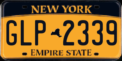 NY license plate GLP2339
