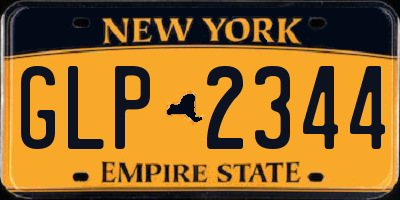NY license plate GLP2344
