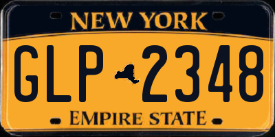 NY license plate GLP2348