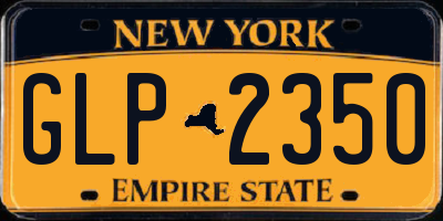 NY license plate GLP2350