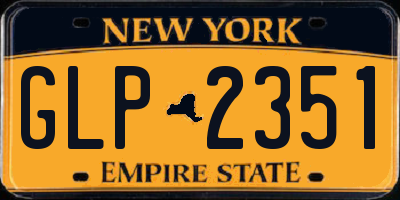 NY license plate GLP2351