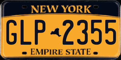 NY license plate GLP2355