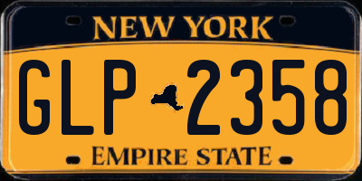 NY license plate GLP2358