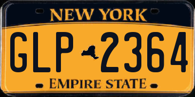 NY license plate GLP2364
