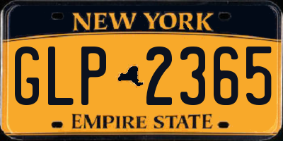 NY license plate GLP2365