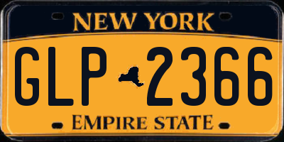 NY license plate GLP2366