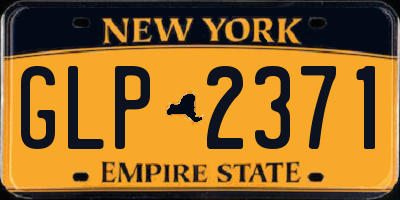 NY license plate GLP2371
