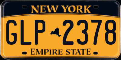 NY license plate GLP2378
