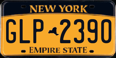 NY license plate GLP2390