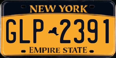 NY license plate GLP2391