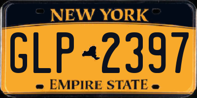 NY license plate GLP2397