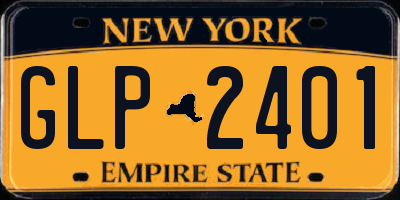 NY license plate GLP2401