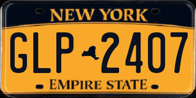 NY license plate GLP2407