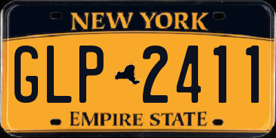 NY license plate GLP2411