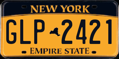 NY license plate GLP2421