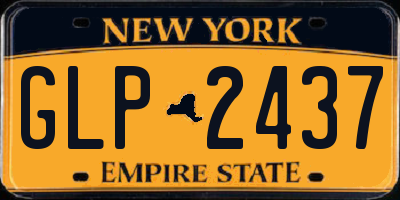NY license plate GLP2437