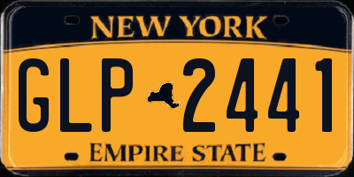 NY license plate GLP2441