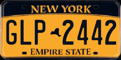 NY license plate GLP2442