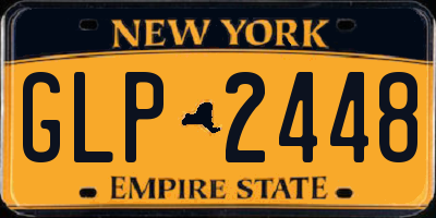 NY license plate GLP2448