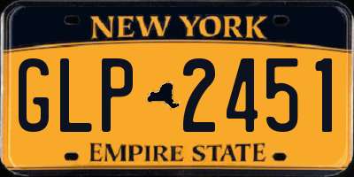 NY license plate GLP2451