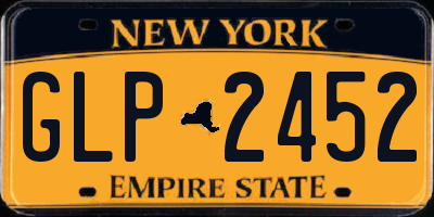 NY license plate GLP2452