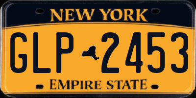 NY license plate GLP2453