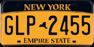NY license plate GLP2455