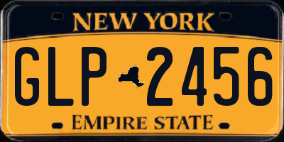 NY license plate GLP2456