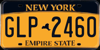 NY license plate GLP2460