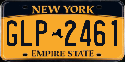 NY license plate GLP2461