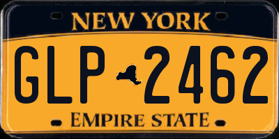 NY license plate GLP2462