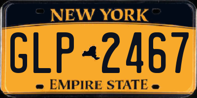 NY license plate GLP2467