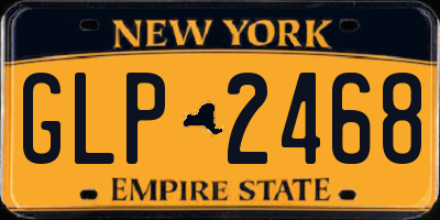 NY license plate GLP2468