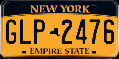 NY license plate GLP2476