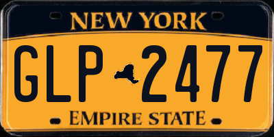 NY license plate GLP2477