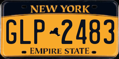 NY license plate GLP2483