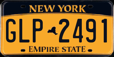NY license plate GLP2491