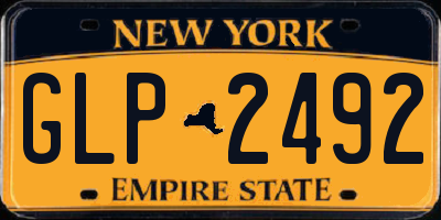NY license plate GLP2492