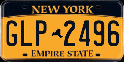 NY license plate GLP2496