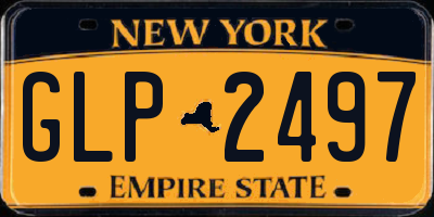 NY license plate GLP2497