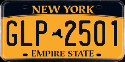NY license plate GLP2501