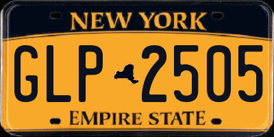 NY license plate GLP2505