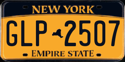 NY license plate GLP2507