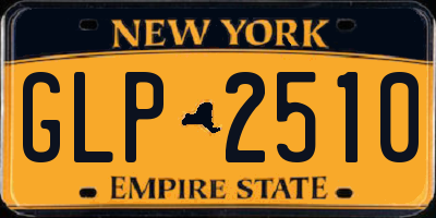 NY license plate GLP2510
