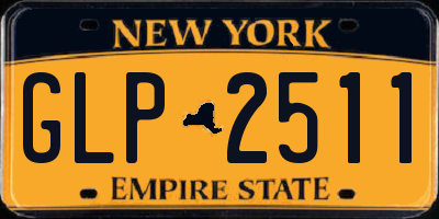 NY license plate GLP2511