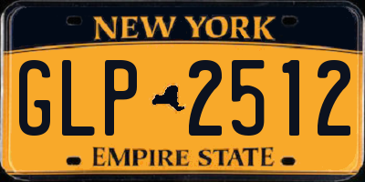 NY license plate GLP2512