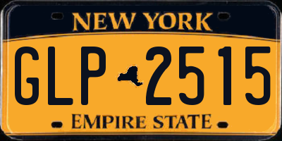 NY license plate GLP2515