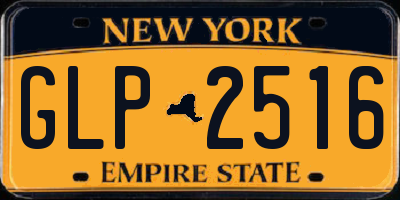 NY license plate GLP2516