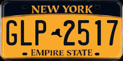NY license plate GLP2517