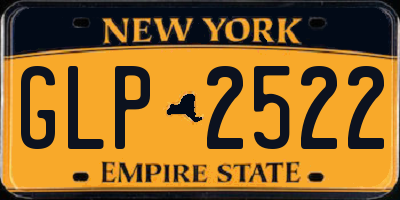 NY license plate GLP2522